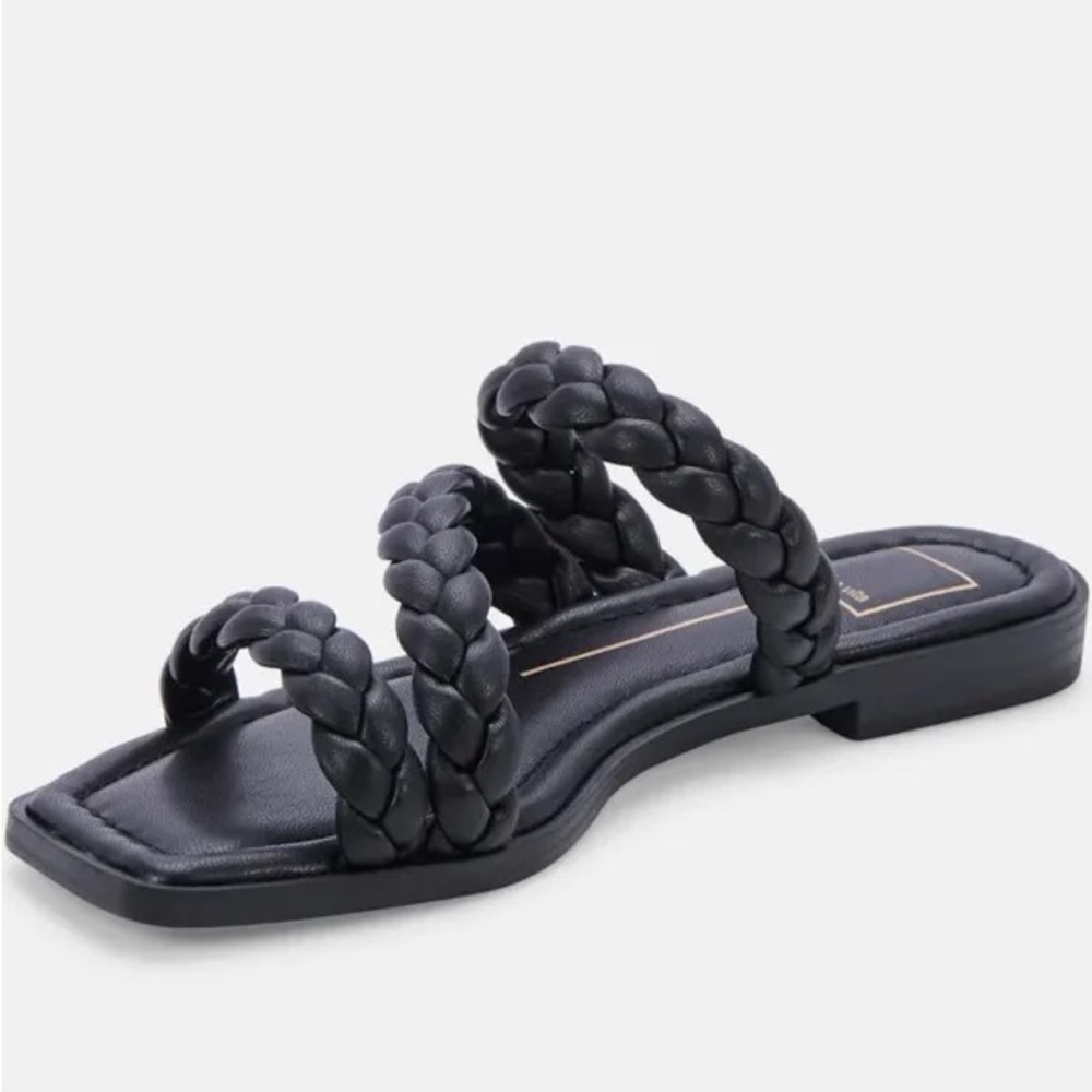 Dolce Vita Black Braided Sandals